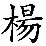 Chinesisches Zeichen fuer Yannick  in chinesischer Schrift, Zeichen Nummer 1.